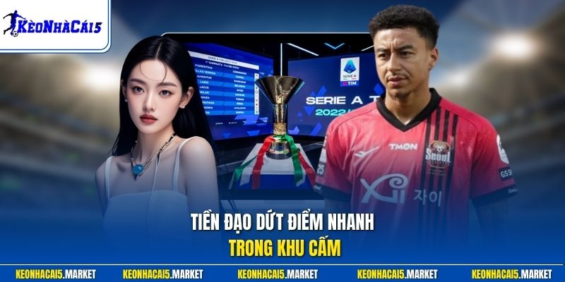 Tiền đạo dứt điểm nhanh trong khu cấm